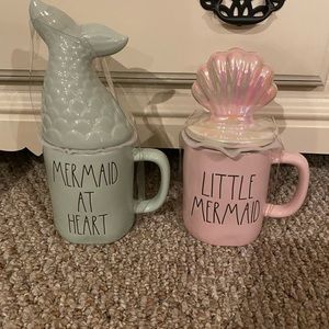 Rae Dunn Disney mugs with topper